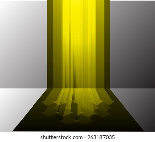 Dark yellow arrow Light Abstract Technology background for computer graphic website internet. circuit