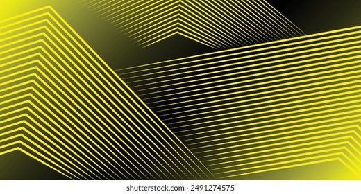 Dark Yellow background. Modern line stripes curve abstract presentation background. Luxury paper cut background. Abstract decoration Vector illustration