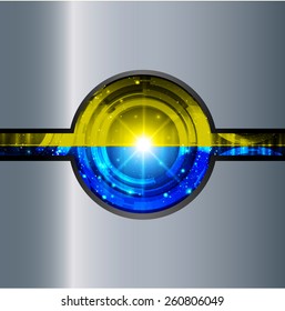Dark yellow blue color Light Abstract Technology background for computer graphic website internet. stars. silver