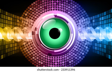 Dark yellow blue Light Abstract Technology background for computer graphic website internet. circuit. eyes