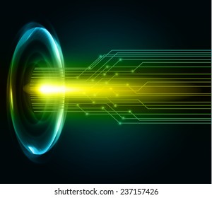 Dark yellow blue Light Abstract Technology background for computer graphic website internet.