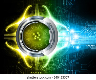 dark yellow blue Light Abstract Technology background for computer graphic website internet and business. 