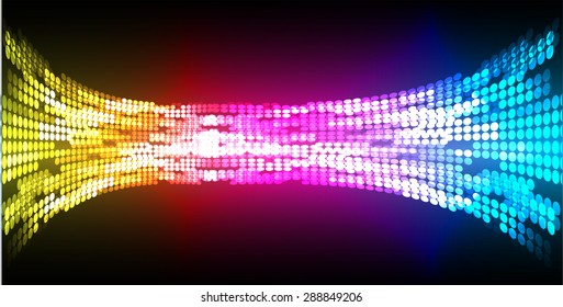 Dark yellow blue pink abstract light lamps vector background. Light Abstract Technology background for computer graphic website internet. circuit. Spark. pixel. infographics.