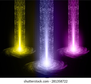 Dark yellow blue purple light Abstract background. dark red color Light Abstract Technology background for computer graphic website internet and business. circuit. illustration. infographics. ray