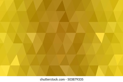 Dark yellow blurry triangle template. Shining illustration, which consist of triangles. The elegant pattern can be used as part of a brand book.