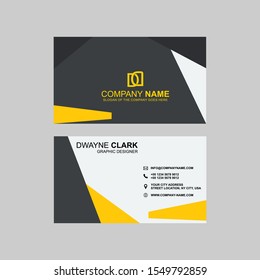 Dark Yellow Business Card Design