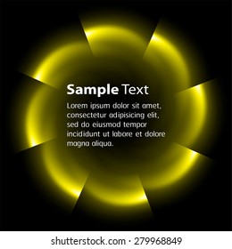 Dark yellow circle Light Abstract Technology background for computer graphic website internet business. text box. Brochure. card. infographics.
