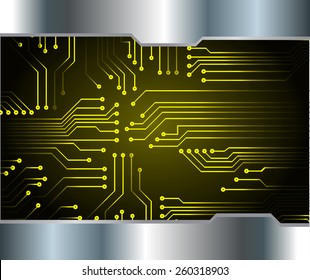 Dark yellow color Light Abstract Technology background for computer graphic website internet. Circuit boards. silver