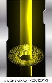 Dark yellow color Light Abstract Technology background for computer graphic website internet. circuit. silver.