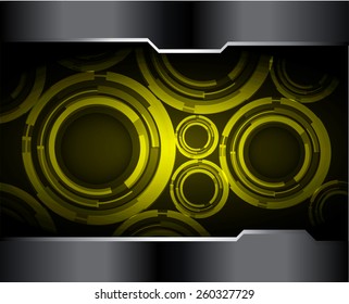 Dark yellow color Light Abstract Technology background for computer graphic website internet. circuit. black