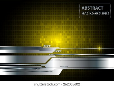 Dark yellow color Light Abstract Technology background for computer graphic website internet and business. silver. circuit. text box. Brochure. card. label. banner