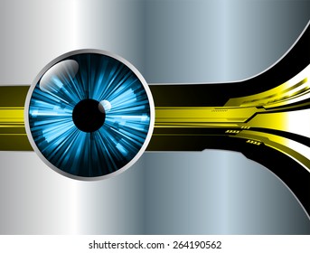 dark yellow color Light Abstract Technology background for computer graphic website internet and business. circuit. silver background. blue eye.