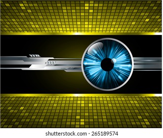 dark yellow color Light Abstract Technology background for computer graphic website internet and business. circuit. silver. blue eye. Pixel, mosaic, table