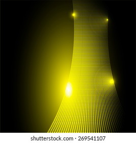 Dark yellow color Light Abstract pixels Technology background for computer graphic website internet. circuit board. text box, banner. card. star. Mosaic, table. curve. wave