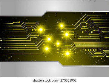 dark yellow color Light Abstract Technology background for computer graphic website internet and business. circuit. vector illustration. silver. infographics. stars