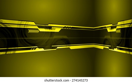 dark yellow color Light Abstract Technology background for computer graphic website internet and business. circuit. vector illustration. infographics.