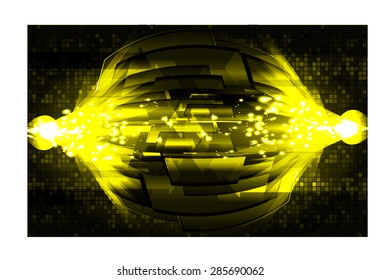 dark yellow color Light Abstract Technology background for computer graphic website internet and business. circuit. vector illustration. info graphics. spark, sparkle