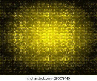 Dark yellow color Light Abstract pixels Technology background for computer graphic website internet. circuit board. text box, star