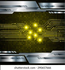 dark yellow color Light Abstract Technology background for computer graphic website internet and business. circuit. vector illustration. abstract digital . silver. infographics. pixel