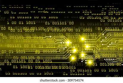 dark yellow color Light Abstract Technology background for computer graphic website internet and business. circuit. illustration. digital. infographics. binary code background. www. vector.one. zero.