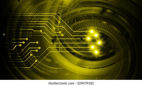 Dark yellow color Light Abstract Technology background for computer graphic website internet and business.circuit.vector illustration.infographics. motion move.neon. pixel,