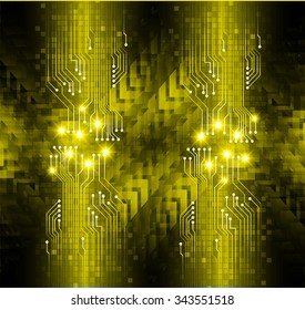 dark yellow color Light Abstract Technology background for computer graphic website internet and business. circuit. illustration. digital. infographics. binary code background. www.vector.Spark