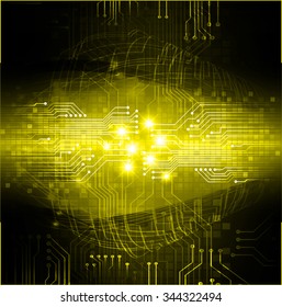 dark yellow color Light Abstract Technology background for computer graphic website internet and business. circuit. illustration. digital. infographics. binary code background.