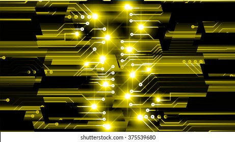 Dark yellow color Light Abstract Technology background for computer graphic website internet and business. circuit. vector illustration. infographics. motion move blur.neon. pixel. eye scan virus
