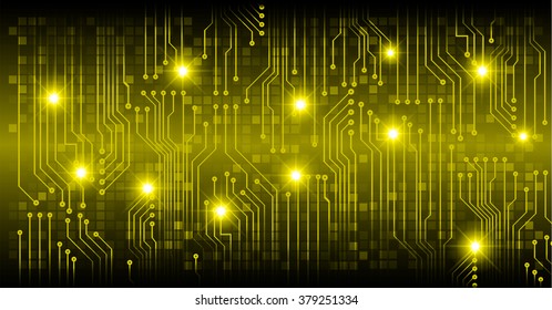 dark yellow color Light Abstract Technology background for computer graphic website internet and business. circuit. vector illustration. abstract. infographics. motion move blur.neon. pixel