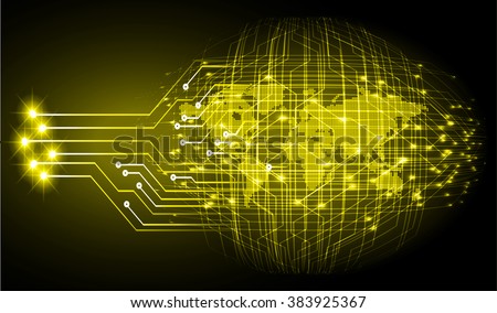 dark yellow color Light Abstract Technology background for computer graphic website internet and business.circuit.illustration.digital.infographics.binary code. www.vector.motion move blur. World map