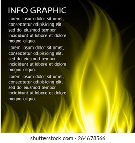 Dark yellow fire Light Abstract Technology background for computer graphic website internet business. text box. Brochure. card. banner. label.