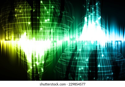 Dark yellow green blue Light Abstract Technology background for computer graphic website internet. circuit.  