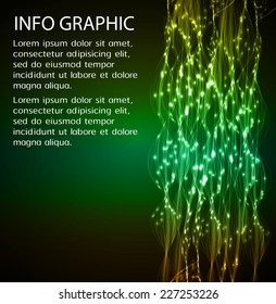 Dark yellow green Light Abstract Technology background for computer graphic website internet. text box. Brochure. card. wave.