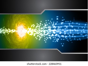 Dark yellow green Light Abstract Technology background for computer graphic website internet.