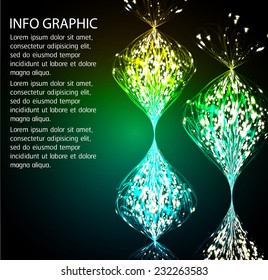Dark yellow green Light Abstract Technology background for computer graphic website internet and business. text box. Brochure. card. wave. 
