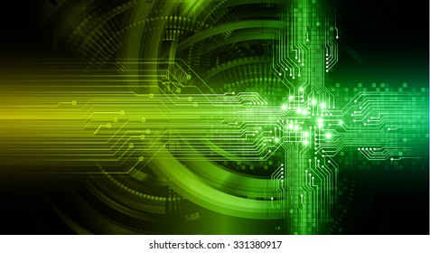Dark yellow green Light Abstract Technology background for computer graphic website internet business. circuit. vector illustration. infographics. motion move blur.neon. eye