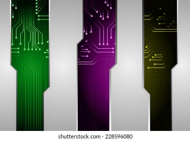 Dark yellow green purple Light Abstract Technology background for computer graphic website internet. circuit board. text box,