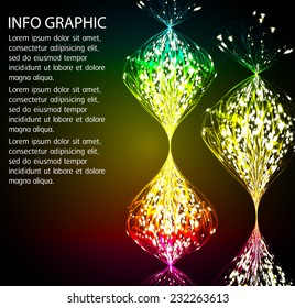 Dark yellow green red Light Abstract Technology background for computer graphic website internet and business. text box. Brochure. card. wave. 