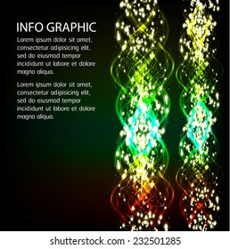 Dark yellow green red Light Abstract Technology background for computer graphic website internet. text box. Brochure. card. wave. 