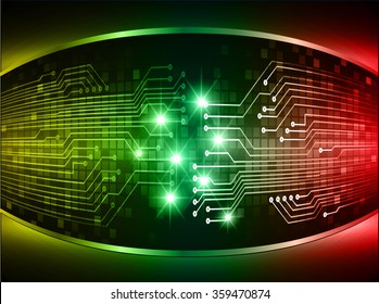 Dark yellow green red Light Abstract Technology background for computer graphic website internet and business. circuit. vector illustration. infographics. motion move blur.neon. pixel. eye scan virus