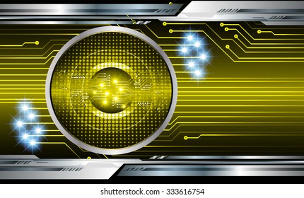 Dark yellow illustration of technology internet network computer background with binary number, style background. infographics. Information. motion blur. pixel. Binary digit. number. vector. eye