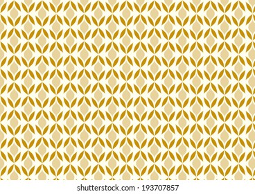 Dark Yellow Leaves and blossom pattern on light yellow background. Abstract or modern bloom pattern style for classic or modern design