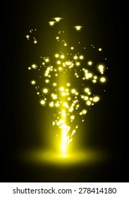 Dark yellow light Abstract background, rays. stage. infographics. infographics. star