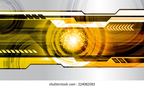 Dark yellow Light Abstract Technology background for computer graphic website internet and technology.