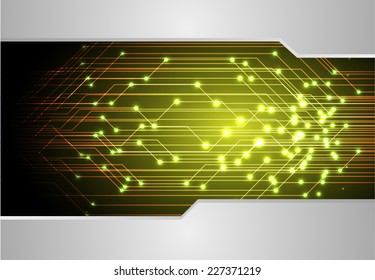 Dark yellow Light Abstract Technology background for computer graphic website internet and technology. circuit board. silver 