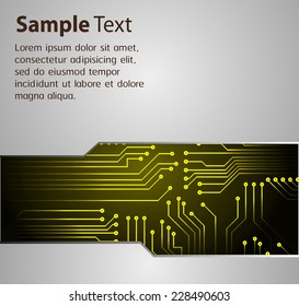 Dark yellow Light Abstract Technology background for computer graphic website internet. circuit. text box. label. silver