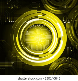 Dark yellow Light Abstract Technology background for computer graphic website internet. circuit. 