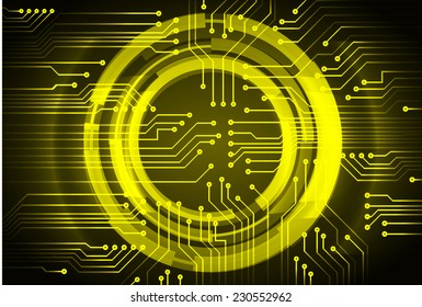 Dark yellow Light Abstract Technology background for computer graphic website internet. circuit. 
