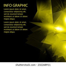 Dark yellow Light Abstract Technology background for computer graphic website internet and business. text box. Brochure. card. wave. 