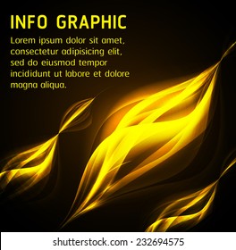 Dark yellow Light Abstract Technology background for computer graphic website internet and business. text box. Brochure. card. wave. 